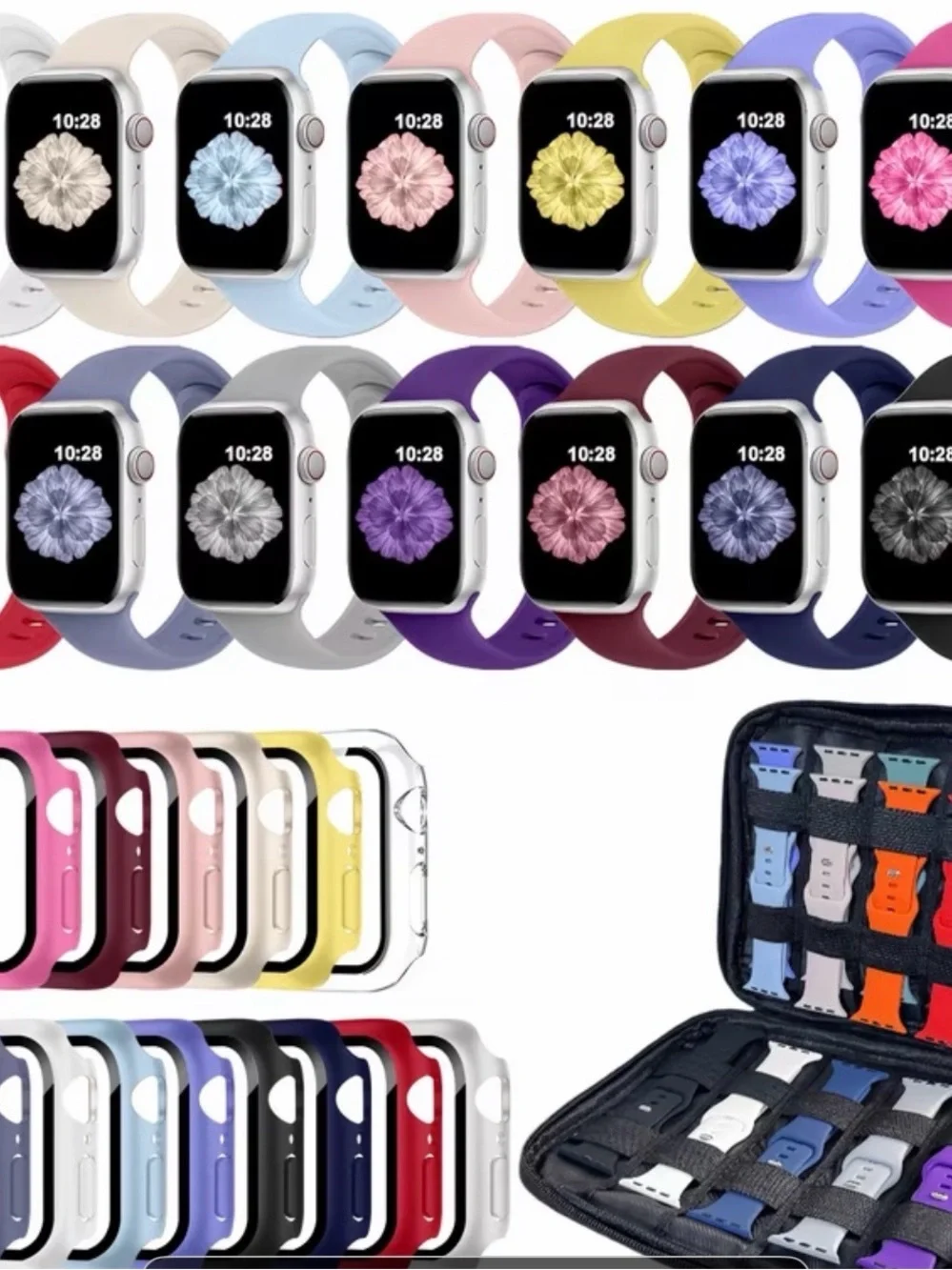 Purple Silicone Smartwatch Band - Comfortable Replacement Strap